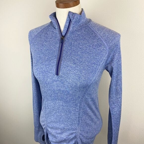 Athleta Heathered Fast Track 1/2 Zip Pullover - Picture 3 of 7